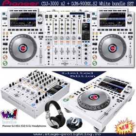 Pioneer CDJ-3000*2+DJM-900NX white bundle SET